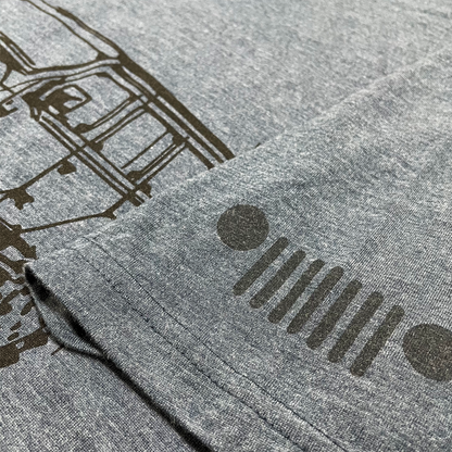 Mens Jeep® JL Wrangler - LDD Series - Triblend Indigo Blue T-Shirt