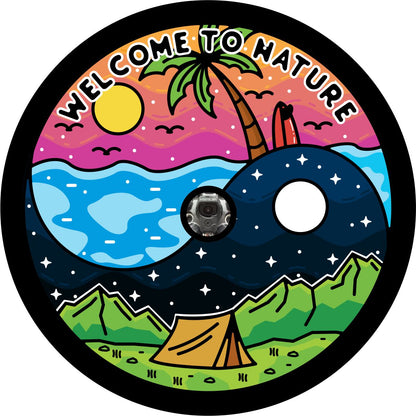 Welcome to Nature Yin Yang Bronco Spare Tire Cover