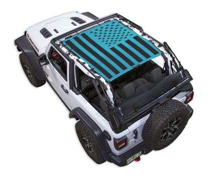 Jeep Wrangler JL 2-Door Sun Shade Stock Printed Shade Top (2018–2026)