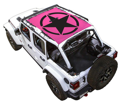 Jeep Wrangler JLU 4-Door Sun Shade Stock Printed Shade Top (2018–2026)