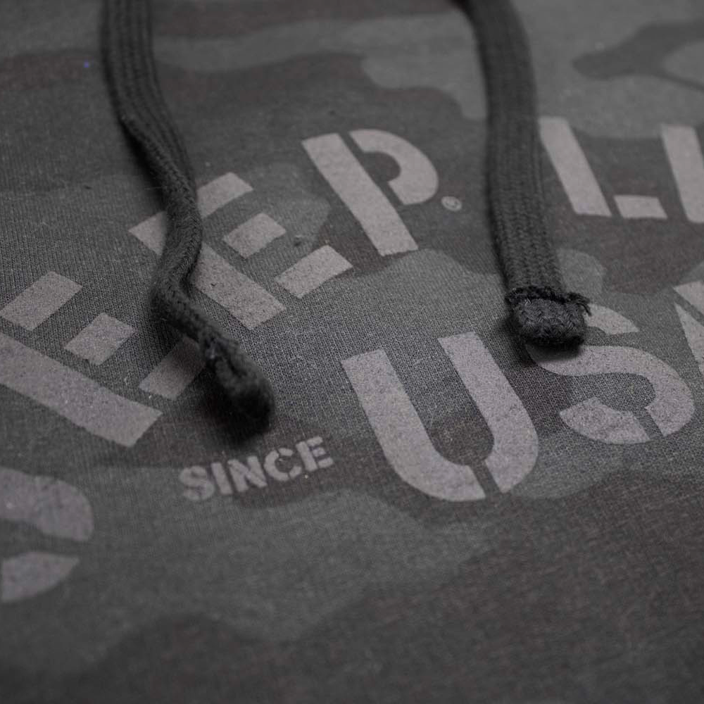 Mens/Unisex Jeep® Life USA Hoodie - Black Camo