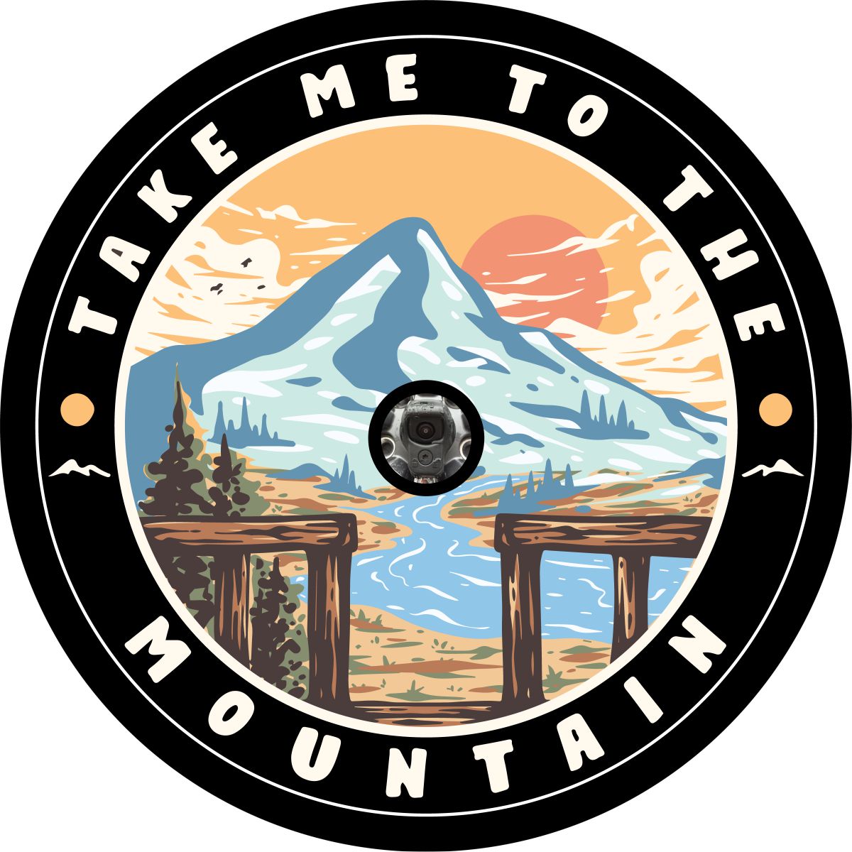 Take me to the Mountain River Landscape Bronco Spare Tire Cover