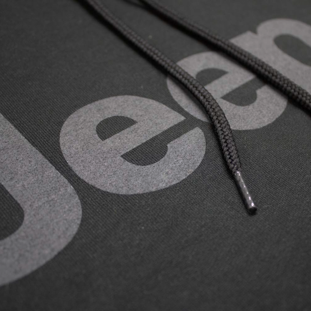 Mens Jeep® Text Blackout Hoodie - Blackout