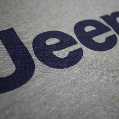 Youth - Jeep Text - Triblend Military Green