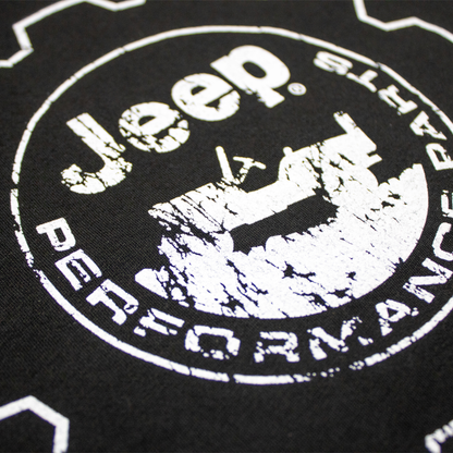 Mens Jeep® Performance Distressed Logo T-Shirt - Black