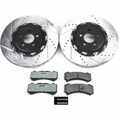 PowerStop Z26 Front Brake Rotor+Pad Kit 2015-2020 Challenger/Charger (6-Piston)