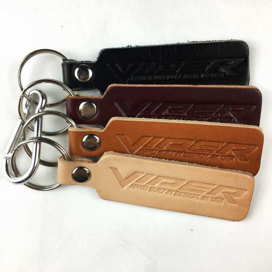 Keychain - Dodge Viper leather