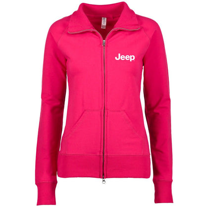 Ladies Jeep® Text Embroidered Fleece Jacket - Multiple Colors-FINAL SALE