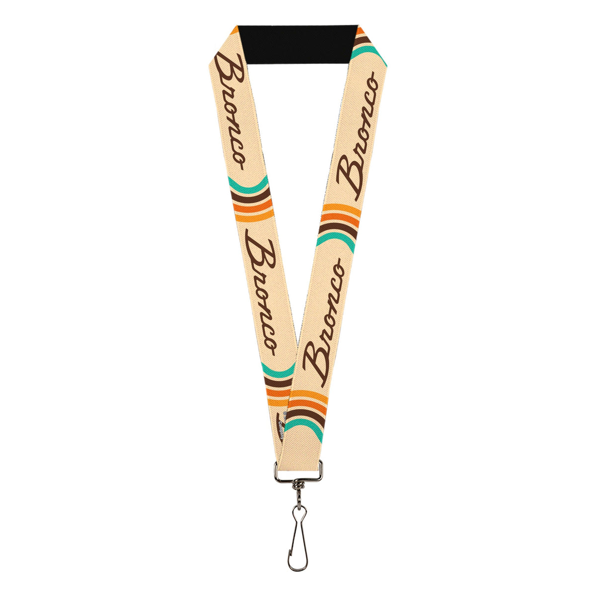 Lanyard - 1.0" - Ford BRONCO Script Beige/Brown/Blue/Orange