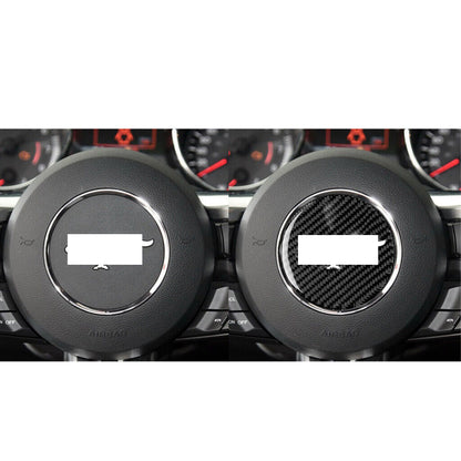 MUSTANG 15-23 CARBON FIBER STEERING WHEEL CENTER TRIM