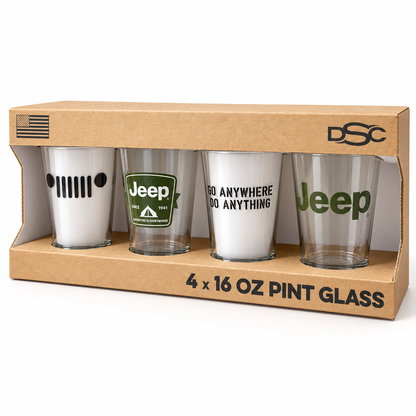 Pint Glass 4 Pack - Jeep