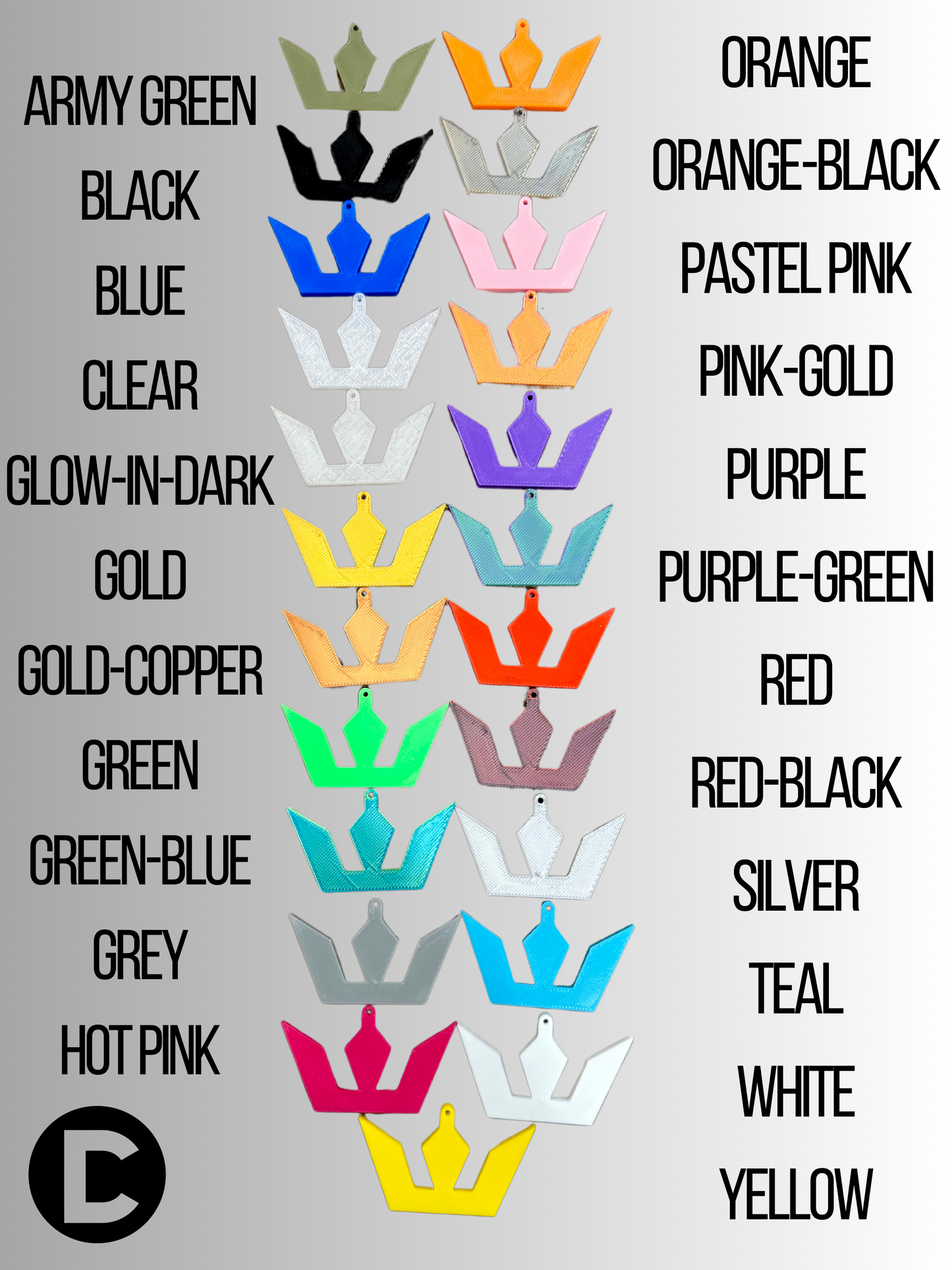 Speedlogix Crown Logo Key Chain (20+ Colors)