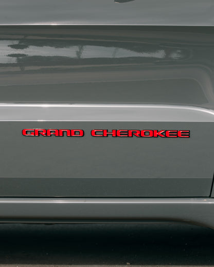 GRAND CHEROKEE Door Emblem Overlay Decal Set | Fits 2017–2022 WK2