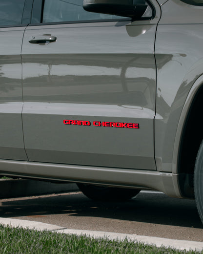 GRAND CHEROKEE Door Emblem Overlay Decal Set | Fits 2017–2022 WK2