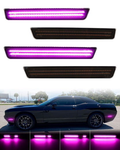 CHALLENGER 15-23 FRONT/REAR DYNAMIC SMOKED LED SIDE MARKERS