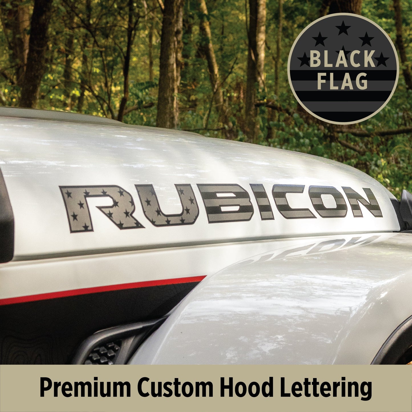 RUBICON Hood Lettering | Set of 2
