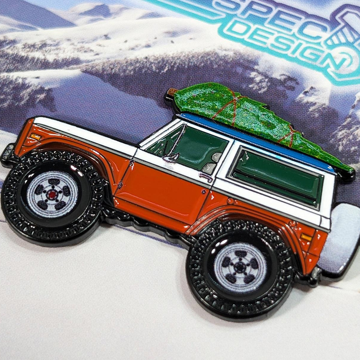 ZSPEC Collector Lapel / Hat Pin - Bronco 4WD Holiday Edition