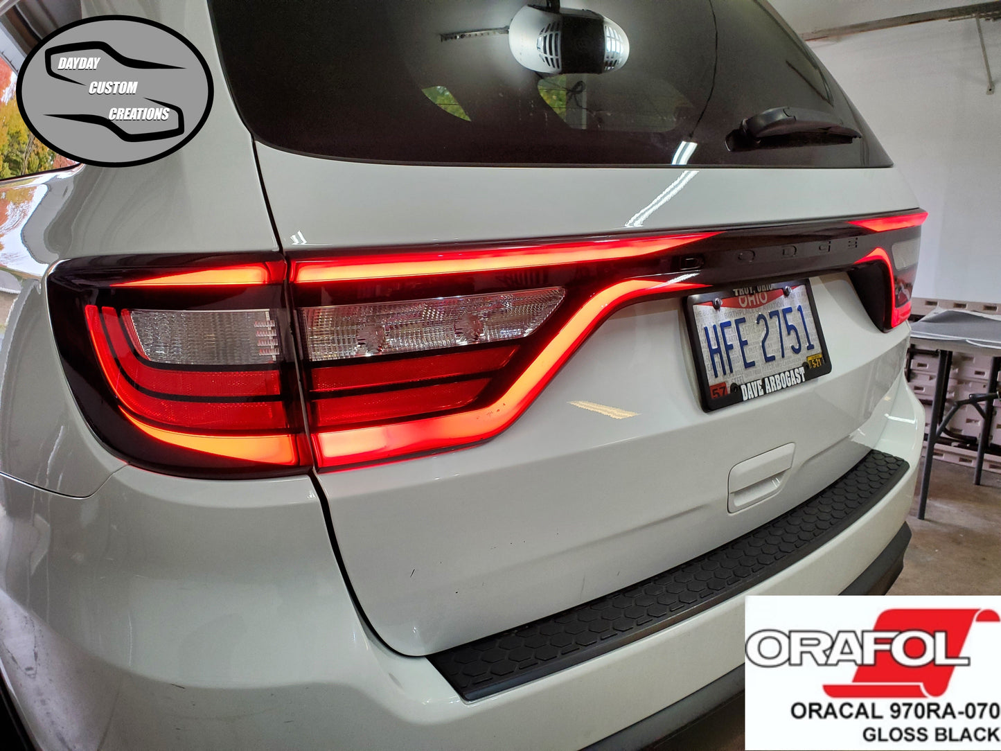 14-25 Dodge Durango Taillight Decal Design 3