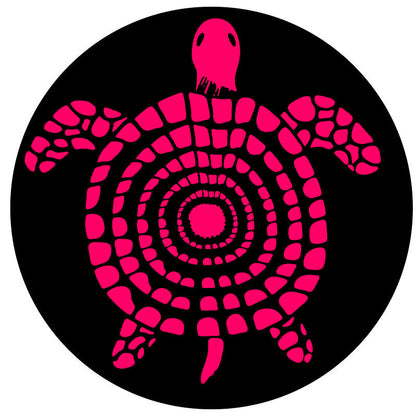Sea Turtle - Pink Spare Tire Cover