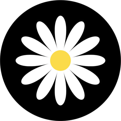 Simple & Plain Daisy Flower Bronco Spare Tire Cover