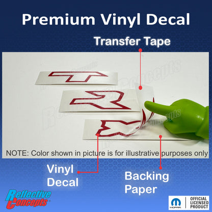 TRX Engine Cover Overlay Decals  - 2021-2024 Ram TRX