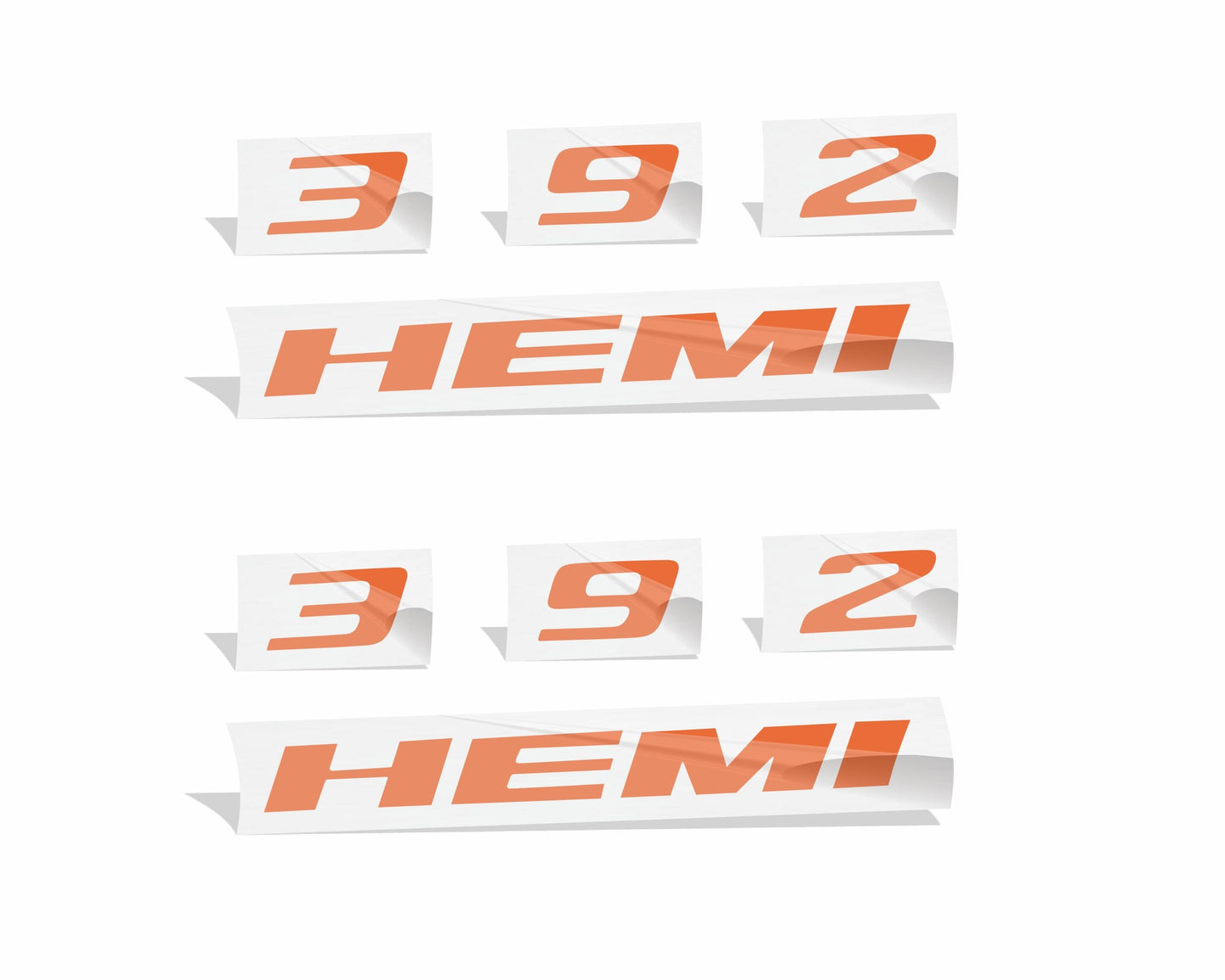 392 HEMI Scoop Emblem Overlay Decals (pair)  - 2015-2018 Challenger R/T Scat Pack 392 Shaker