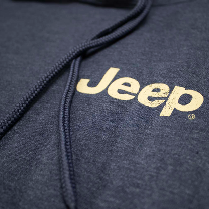 Mens Jeep® Freedom To Roam Hoodie Sweatshirt - Heather Navy Blue