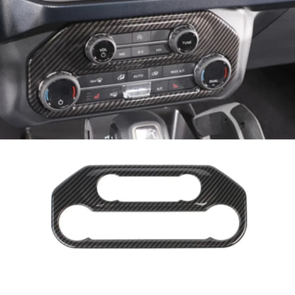 Carbon Fiber Car Air Conditioning Switch Panel Trim Cover For Ford Bronco 2021-2023 Interior Accessories Panel Trim Cover