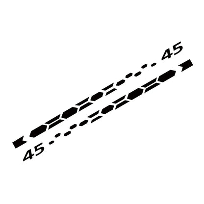 GTI Clubsport 45 Style Door Side Skirt Stripe Decal for VW Golf 8 MK8 | 2-Piece PVC Vinyl Sticker