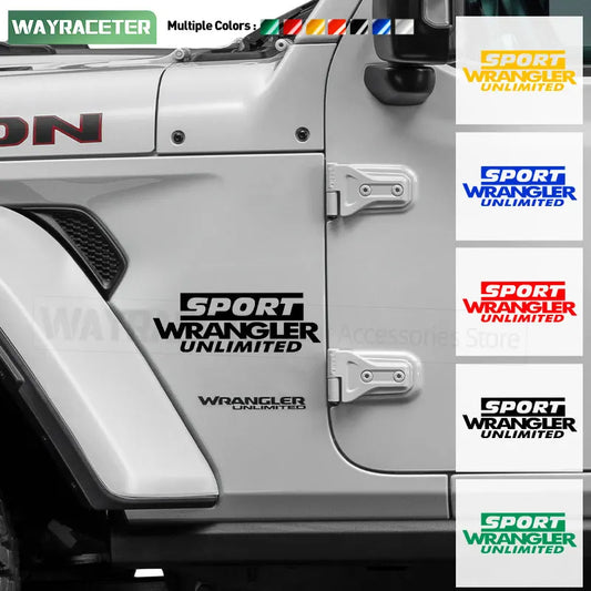 Jeep Wrangler Reflective Fender & Hood Decal – Rubicon / Unlimited / Sport | JK JL TJ YJ CJ