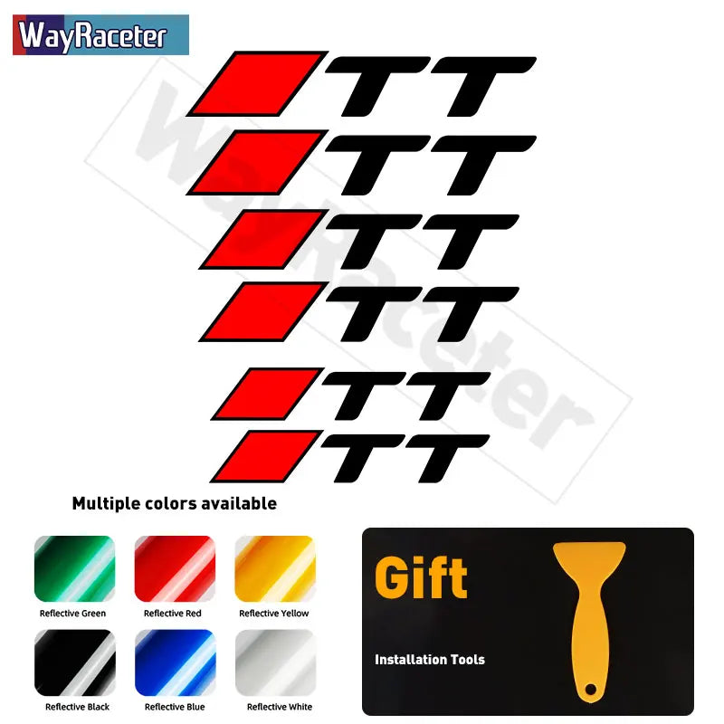 Audi Brake Caliper Decal Set – High-Temp Reflective Vinyl | A3 A4 A5 A6 A7 A8 Q2 Q3 Q5 Q7 Q8 TT TTS S-Line (6 Pcs)