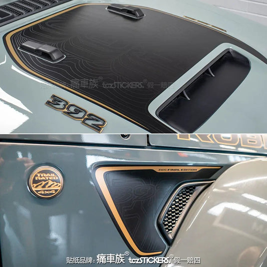 Jeep Wrangler 392 Final Edition Full-Body Vinyl Decal Kit – Custom Sports Graphics | Hood, Door & Body Exterior