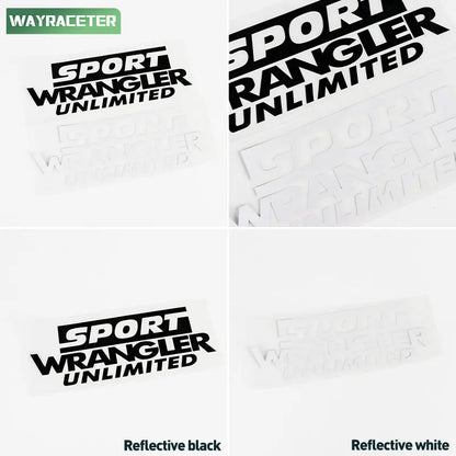 Jeep Wrangler Reflective Fender & Hood Decal – Rubicon / Unlimited / Sport | JK JL TJ YJ CJ