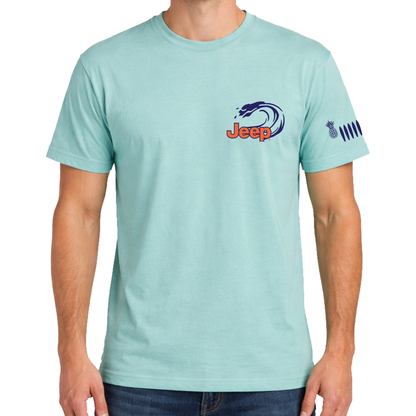 Mens Oversized T-Shirt Jeep® Wrangler Beachin' Good Time - Pool Blue
