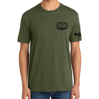 Mens Jeep® Heritage of Adventure Badge T-Shirt - Olive Green