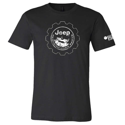 Mens Jeep® Performance Distressed Logo T-Shirt - Black