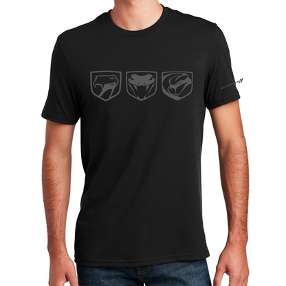 Mens T-Shirt Dodge Viper Tri-Logo