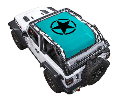 Jeep Wrangler JL 2-Door Sun Shade Stock Printed Shade Top (2018–2026)
