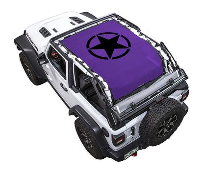 Jeep Wrangler JL 2-Door Sun Shade Stock Printed Shade Top (2018–2026)