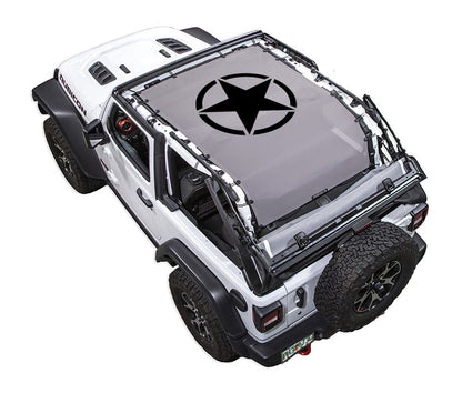 Jeep Wrangler JL 2-Door Sun Shade Stock Printed Shade Top (2018–2026)