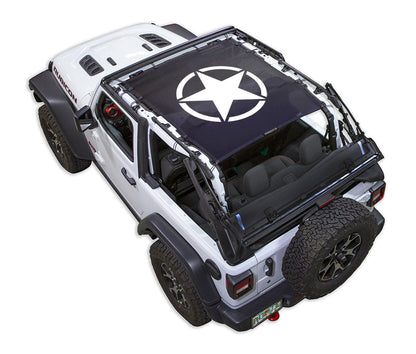 Jeep Wrangler JL 2-Door Sun Shade Stock Printed Shade Top (2018–2026)
