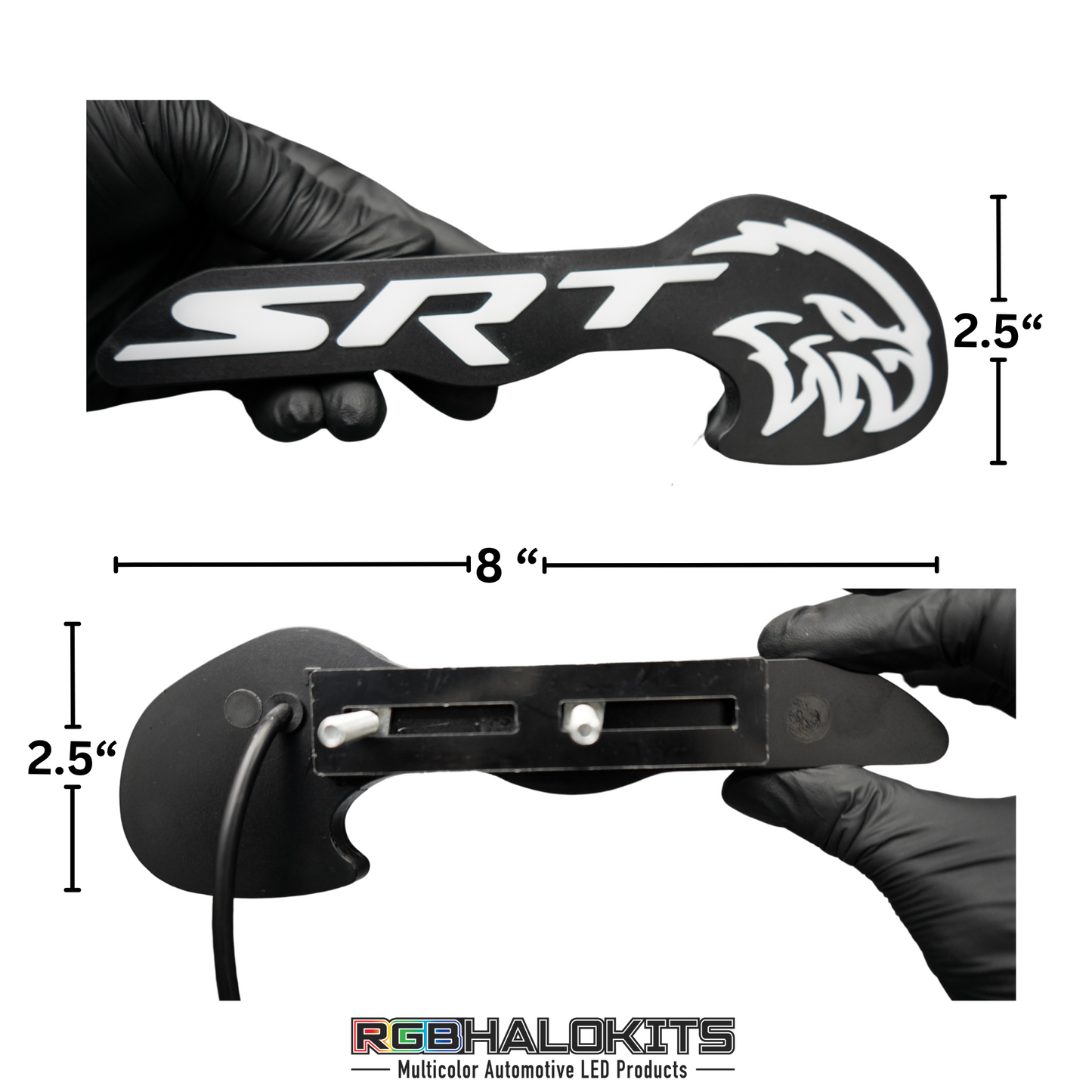 SRT Trackhawk Hellhawk LED Emblem: (Multicolor Flow)