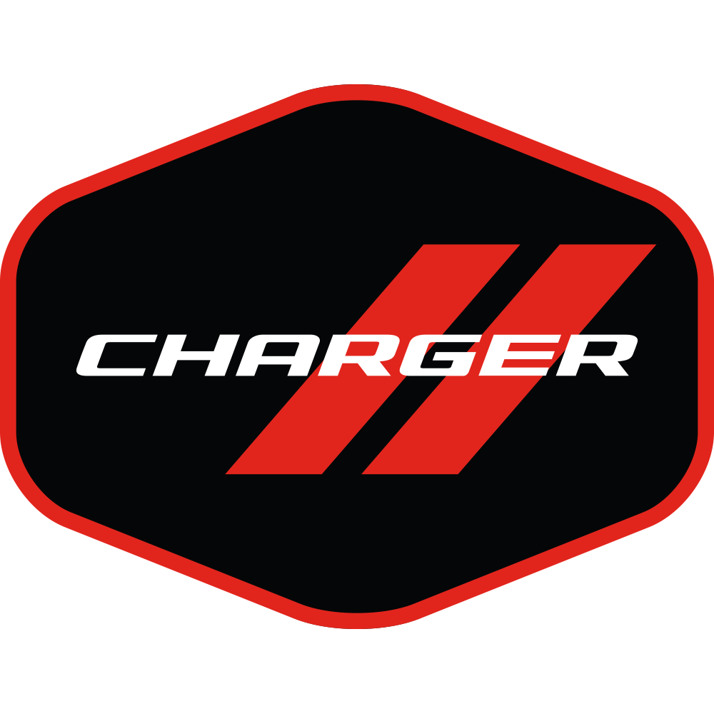 Sticker - Dodge Charger with Rhombus Hex
