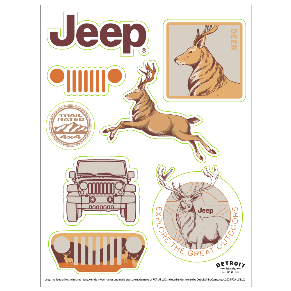 Sticker - Jeep® Deer - Sheet