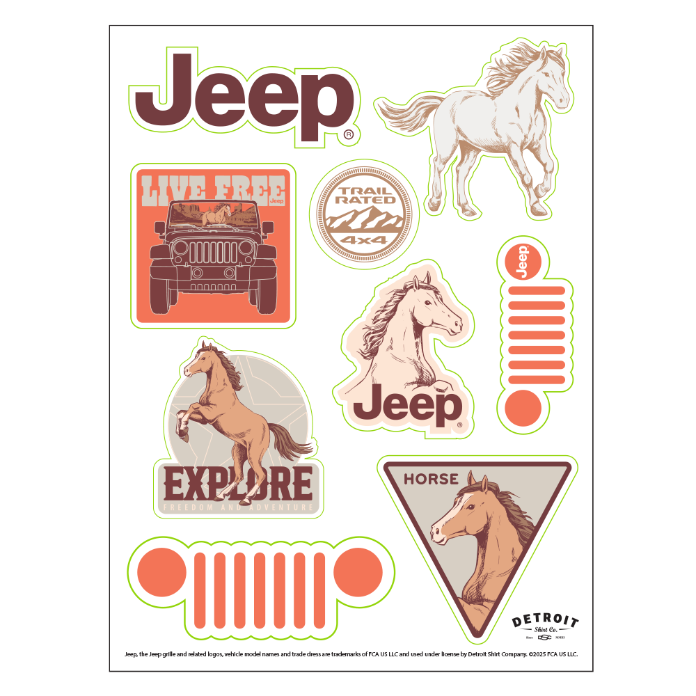 Sticker - Jeep® Horse - Sheet