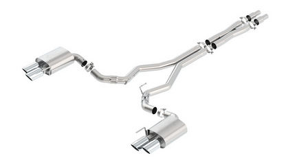 Borla ATAK Cat-Back Exhaust, Polished Tips 2018-2023 Mustang 5.0L