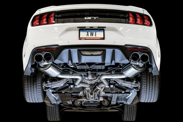 AWE Touring Cat-Back Exhaust, Chrome Tips 2018-2023 Mustang GT