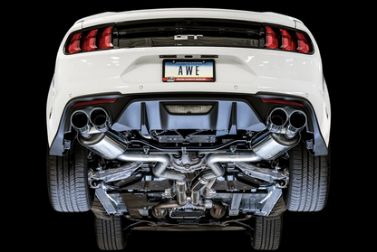 AWE Touring Cat-Back Exhaust, Chrome Tips 2018-2023 Mustang GT