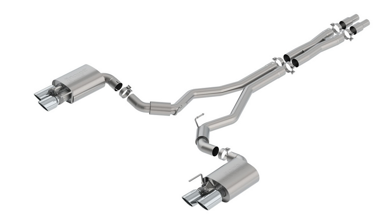 Borla S-TYPE Cat-Back Exhaust, Polished Tips, Valved 2018-2023 Mustang 5.0L