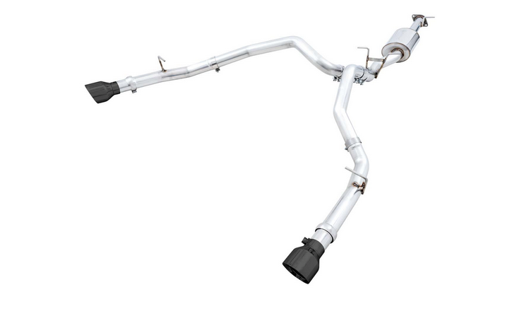 AWE Track Cat-Back Exhaust, Black Tips 2019-2023 Ram 1500 5.7L